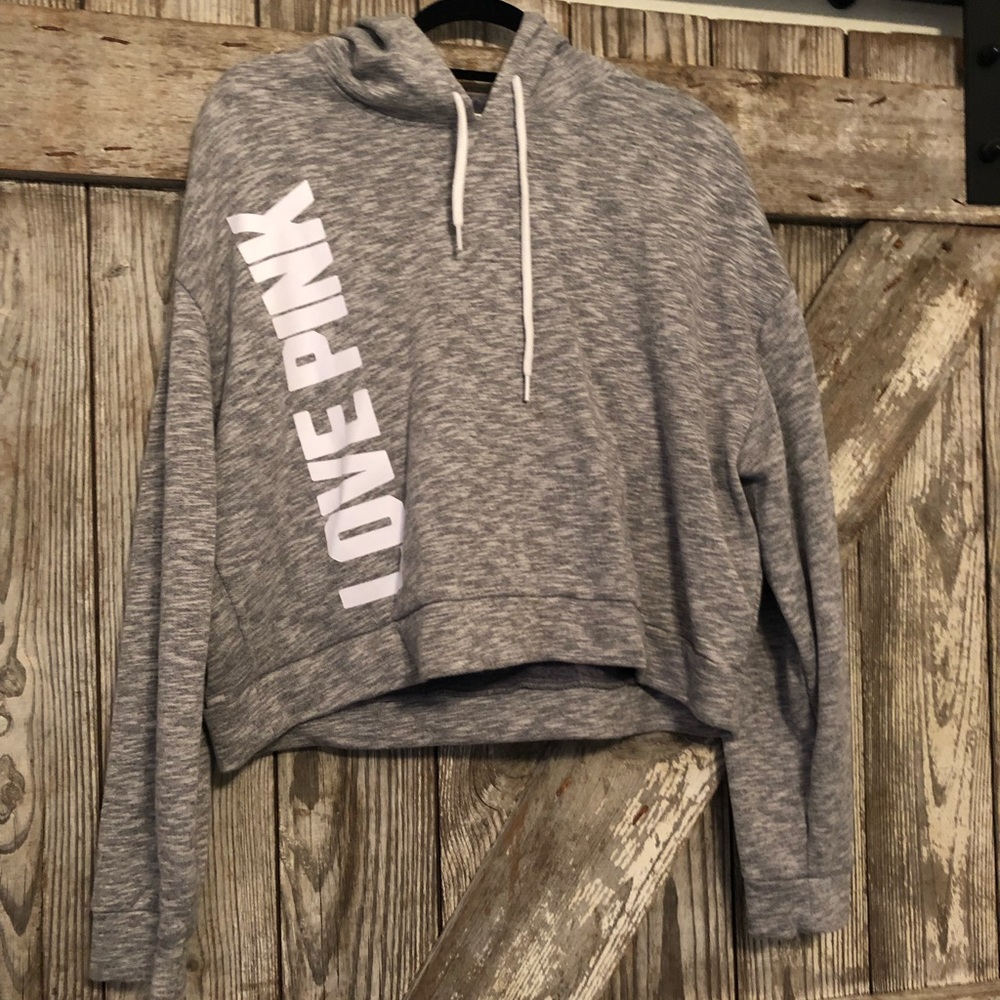 PINK cropped hoodie